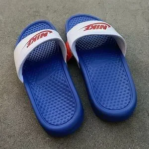 Nike | Shoes | Nike Benassi Slides Just Do It Red White Blue  display picture 3